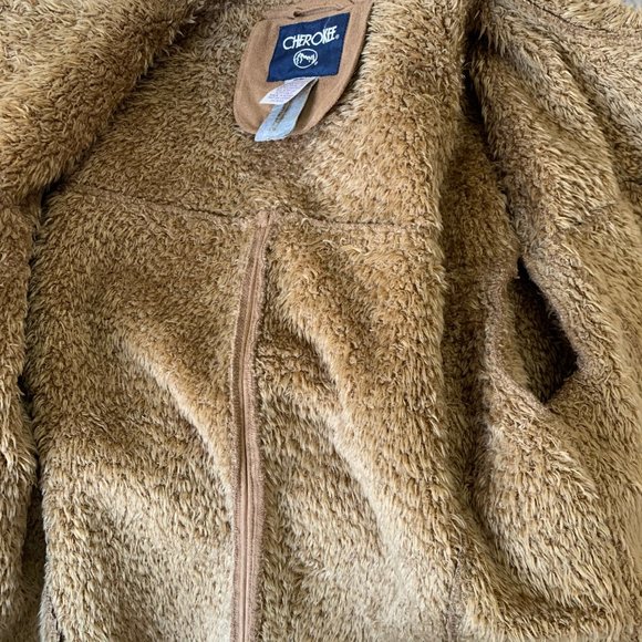 VINTAGE | CHEROKEE TAN SHEARLING SUEDE JACKET - Picture 12 of 13